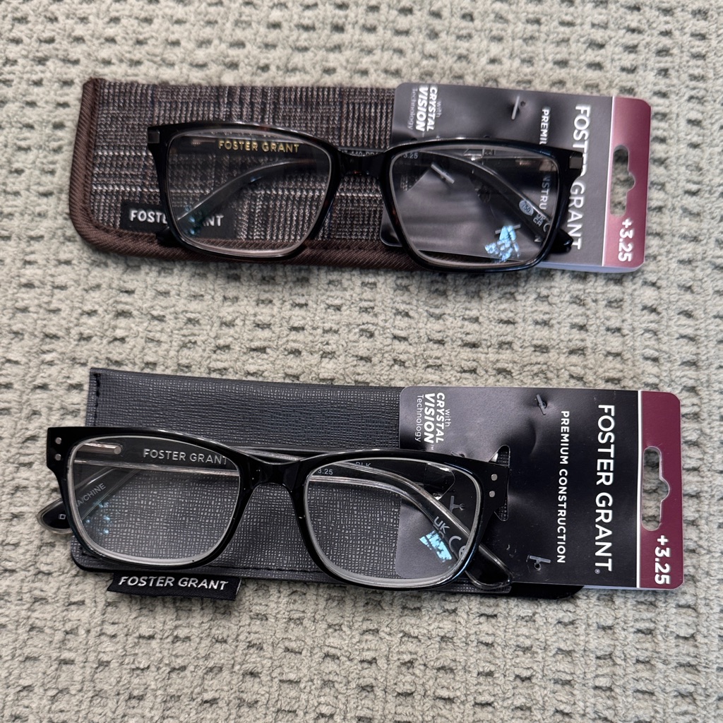 Foster Grant Black And Brown Reading Glasses Duo For Men Or Women 325